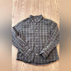 J. Crew Crewcuts Boys Green & Blue Button Down Shirt Size 10